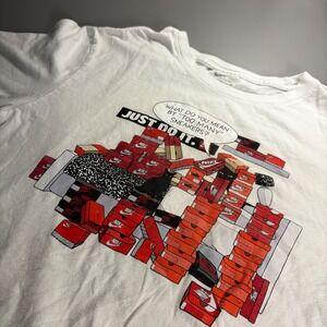 Nike Mens White Tshirt "WHAT DO‎ YOU MEAN BY "TOO MANY SNEAKERS?" Sm Shoe Boxes